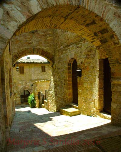 Roman Arches in Passageway ~ Assisi, Italy