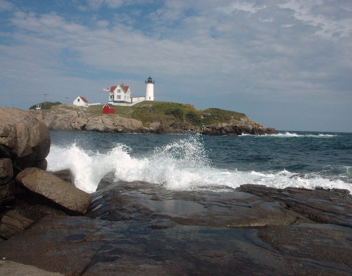 The historic Nubble Lighthouse at Cape Neddick, Maine
