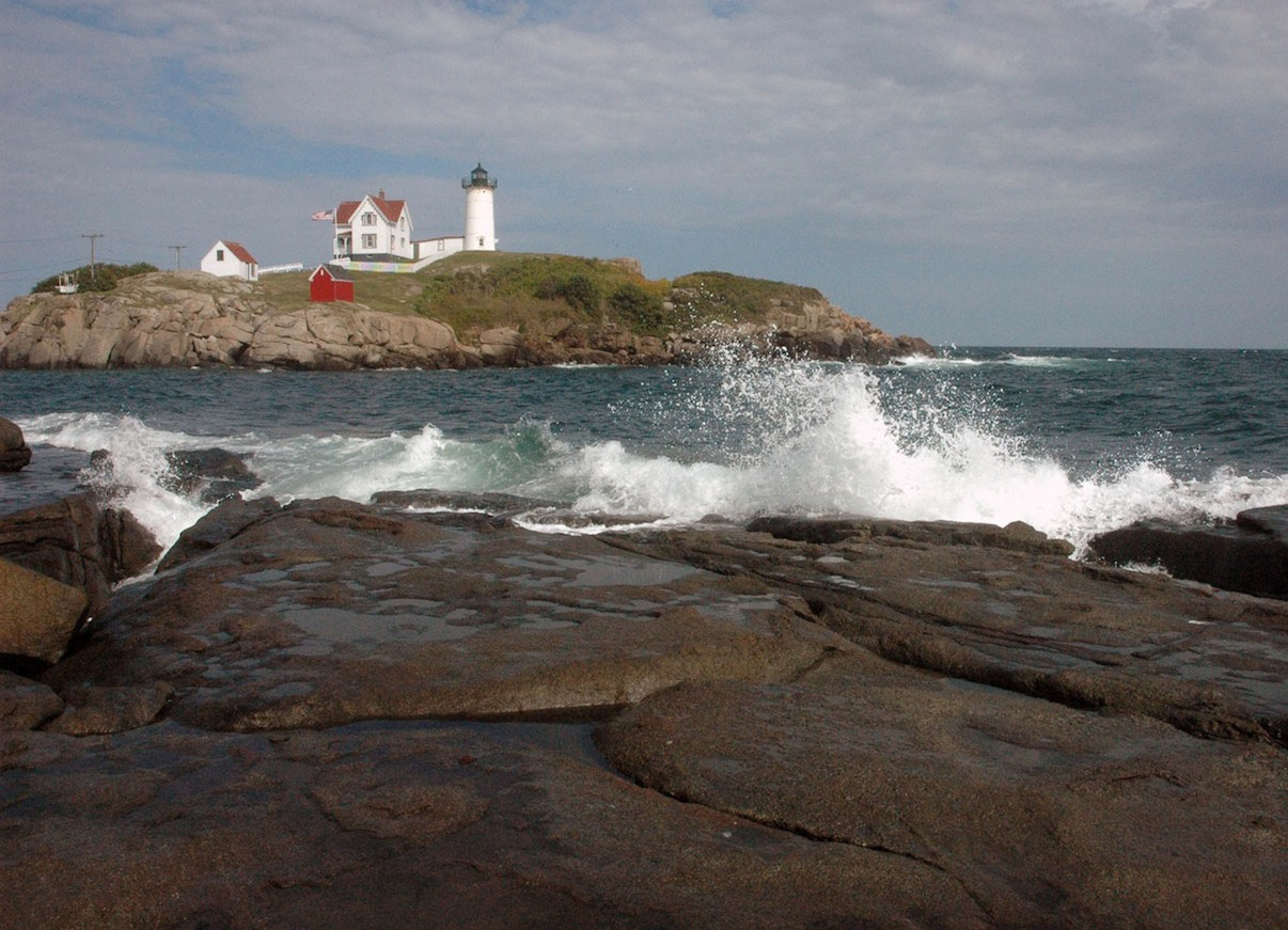 Nubble Light At High Tide